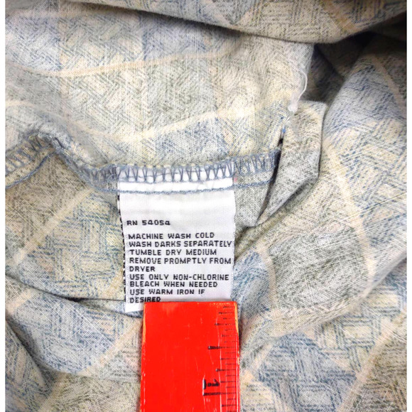 Vintage Bugle Boy Shirt Men's Large Geometric Long Sleeve Button Up 90's - Picture 8 of 9